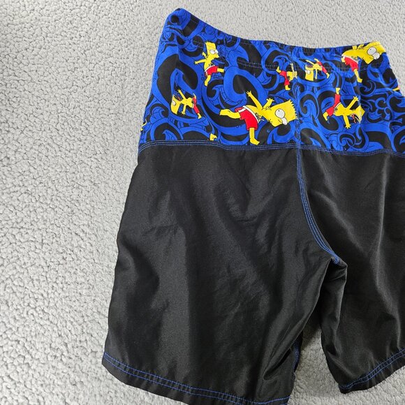 The Simpsons Board Shorts Mens 34 Black Graphic Print Beach Swim Vintage 2004 - Picture 14 of 16
